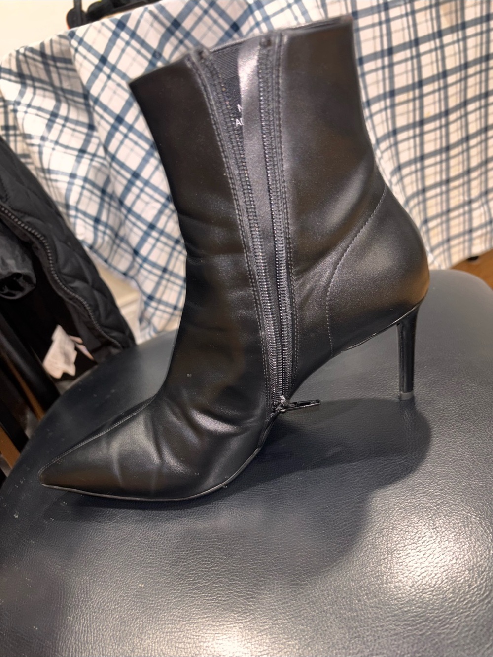 NWOT Jeffrey Campbell Women’s “nixie” Black Leather ankle Boots - Picture 4 of 7